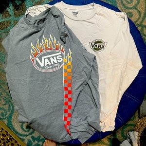 Two long sleeve vans tshirts